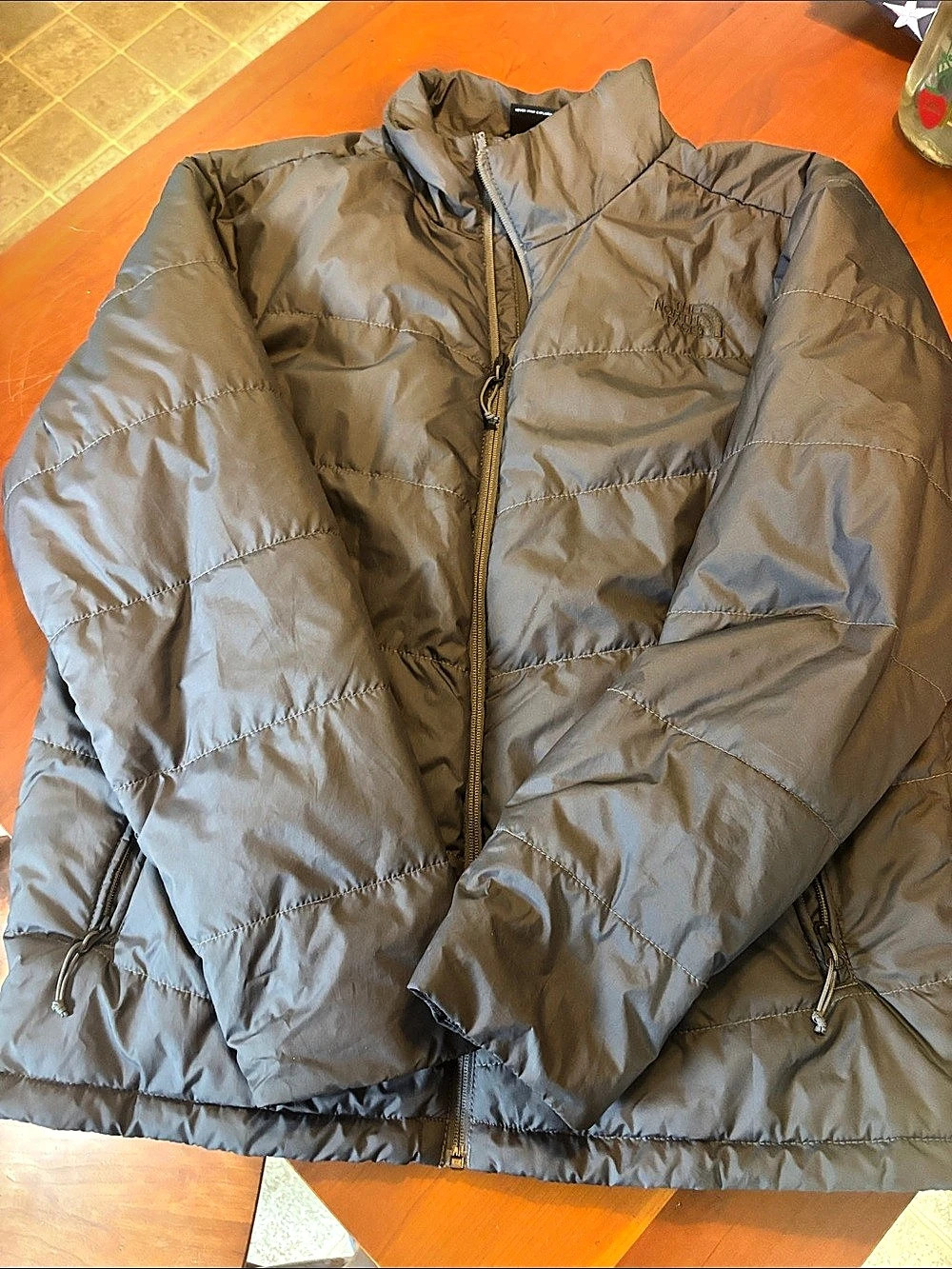 The North Face Men's Puffer Jacket Gray Size Large